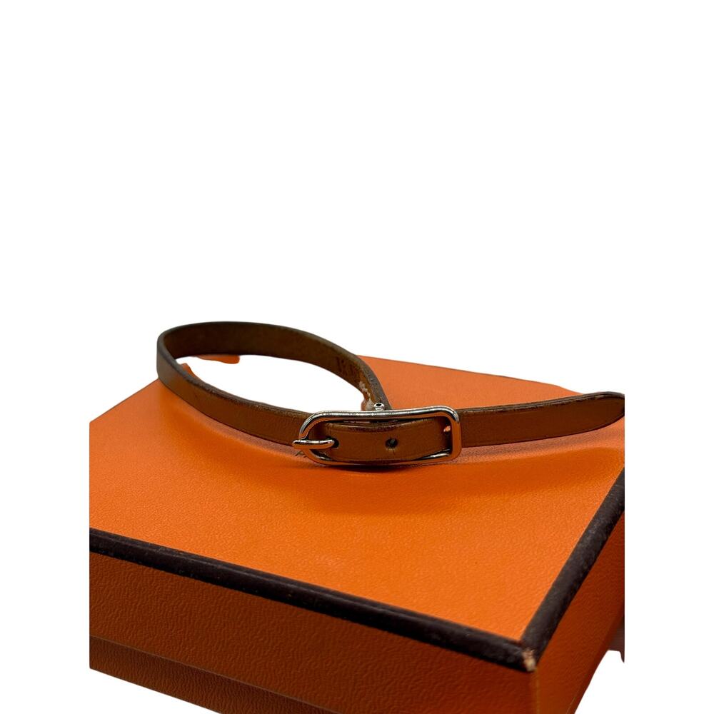 KT057:  Hermès Behapi Simple Tour Leather Bracelet*with box - Picture 3 of 5
